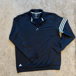 Adidas Men's Black Quarter-Zip Sweatshirt